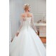 Romantic Lace Long Sleevess Princess Satin Wedding Dress