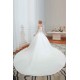 Romantic Lace Long Sleevess Princess Satin Wedding Dress