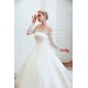 Romantic Lace Long Sleevess Princess Satin Wedding Dress