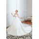 Romantic Lace Long Sleevess Princess Satin Wedding Dress