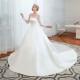 Romantic Lace Long Sleevess Princess Satin Wedding Dress