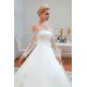 Romantic Lace Long Sleevess Princess Satin Wedding Dress