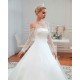 Romantic Lace Long Sleevess Princess Satin Wedding Dress