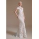 High Collar Lace Long Cap Sleeves Mermaid Wedding Dress | Ballbella Design