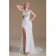High Split Spaghetti strap Court Wedding Dress | Ballbella Design