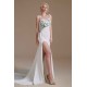 High Split Spaghetti strap Court Wedding Dress | Ballbella Design