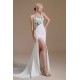 High Split Spaghetti strap Court Wedding Dress | Ballbella Design