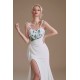 High Split Spaghetti strap Court Wedding Dress | Ballbella Design