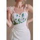 High Split Spaghetti strap Court Wedding Dress | Ballbella Design