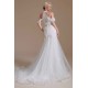 Cool Shouder V Neck Court Applique Mermaid Wedding Dress | Ballbella Design