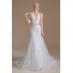 Cool Shouder V Neck Court Applique Mermaid Wedding Dress | Ballbella Design