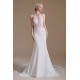 Halter Lace Applique Mermaid Wedding Dress | Ballbella Design