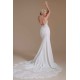 Halter Lace Applique Mermaid Wedding Dress | Ballbella Design