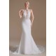 Halter Lace Applique Mermaid Wedding Dress | Ballbella Design