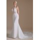 Halter Lace Applique Mermaid Wedding Dress | Ballbella Design