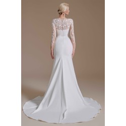 Jewel Lace Long Sleeves Mermaid Wedding Dress | Ballbella Design