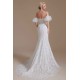 Sweetheart Detachable Bubble Sleeves Lace Mermaid Wedding Dress | Ballbella Design