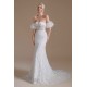 Sweetheart Detachable Bubble Sleeves Lace Mermaid Wedding Dress | Ballbella Design