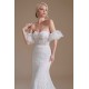 Sweetheart Detachable Bubble Sleeves Lace Mermaid Wedding Dress | Ballbella Design
