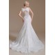 Jewel Lace Cap Sleeves Lace Mermaid Wedding Dress | Ballbella Design