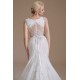 Jewel Lace Cap Sleeves Lace Mermaid Wedding Dress | Ballbella Design