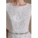 Jewel Lace Cap Sleeves Lace Mermaid Wedding Dress | Ballbella Design