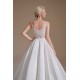 A Line V Neck Floor Length Applique Wedding Dress | Ballbella Design