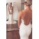 Sheer back Mermaid Wedding Dress Sleeveless Lace summer Beach Bridal Gowns