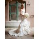 Court Train Mermaid Sleeveless Sweetheart Ruffless Satin Wedding Dresses