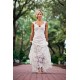 Classic Full Lace Wedding Dress Open Back Sleeveless Summer Bridal Gowns
