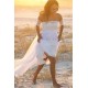 Sleeveless A Line Floor Length Off the Shoulder Lace Chiffon Wedding Dresses
