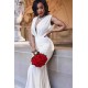 Stylish Deep V Neck Sleeveless Straps Mermaid Floor Length Prom Dresses