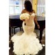 Wholesale Sweetheart Fit and Flare Lace Wedding Dresses TieScarlet Ruffless Tulle Bridal Dress with Court Train