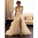 Beading Organza Sweep Train Sweetheart Sleeveless Ball Gown Wedding Dresses