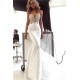 Classic Spaghetti Straps Backless Appliques Mermaid Wedding Dress