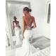 Classic Spaghetti Straps Backless Appliques Mermaid Wedding Dress