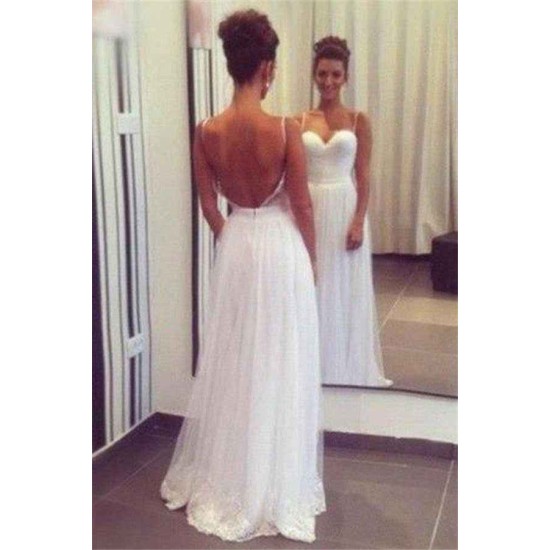 Tulle Floor Length Ruffless A Line Sleeveless Sweetheart Wedding Dresses