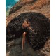 Black Beach Hi Lo Tulle Wedding Evening Gown Sleeveless lace