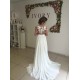 Classic Lace Appliques Wedding Dress Long Chiffon Split