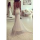 Classic Mermaid Sheer Long Sleeves Appliques Wedding Dresses
