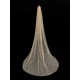 Champange Wedding Veil One-Tier Sequins Stars Tulle Finished Edge Waterfall Bridal Veils