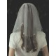 Ivory Two Tier Bows Tulle Finished Edge Drop Wedding Veils