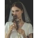 Ivory Two Tier Bows Tulle Finished Edge Drop Wedding Veils