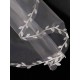 Ivory One-Tier Tulle Finished Edge Waterfall Long Wedding Veils