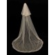 Lace One-Tier Tulle Veils Applique Waterfall Wedding Veils