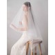 Ivory Tulle One Tier Middle-length Wedding Veil