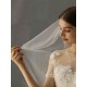 Classic One Tier Piping Cut Edge Wedding Veils