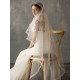 One Tier Piping Tulle Finished Edge Drop Wedding Veil