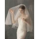 Two Tier Tulle Cut Edge Drop Wedding Veil