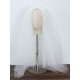 White Three-Tier Tulle Cut Edge Classic Bridal Veils